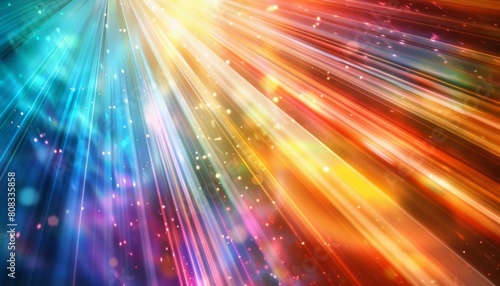 Abstract colorful background with blurred lines and glowing light effects 