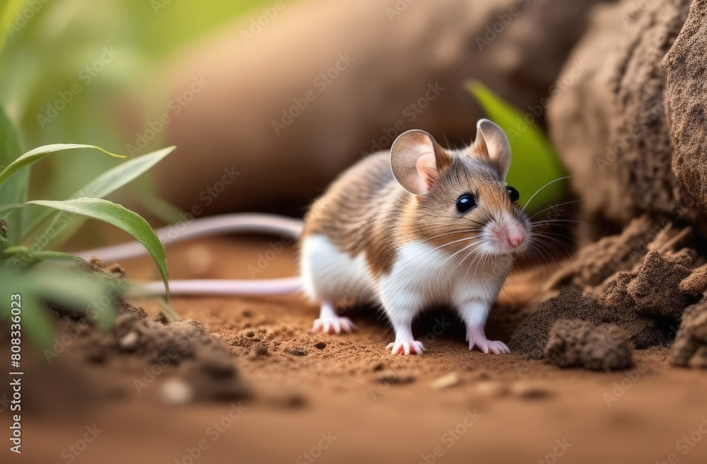 Animal mouse rodent closeup in natural habitat Animal mouse rodent closeup in natural habitat