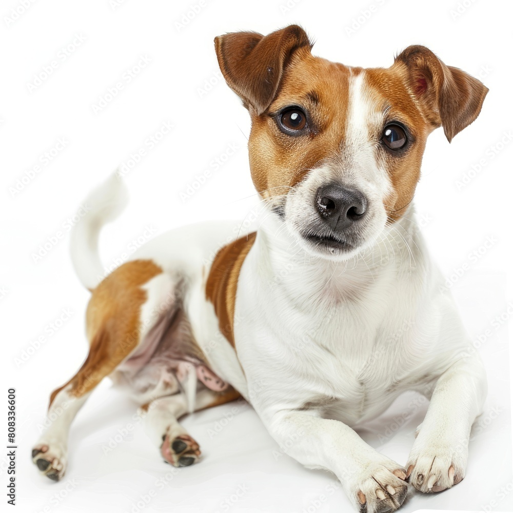 A Jack Russell Terrier Exudes Energy And Charm, Illustrations Images