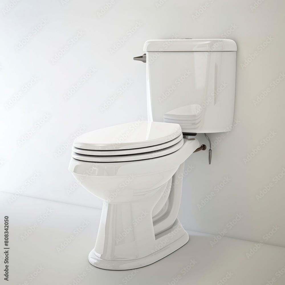 A Toilet Fixture Is Isolated Against A Pristine White Background, Illustrations Images A Toilet Fixture Is Isolated Against A Pristine White Background, Illustrations Images