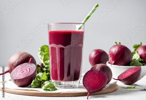 Healthy drink, beet root vegetable juice