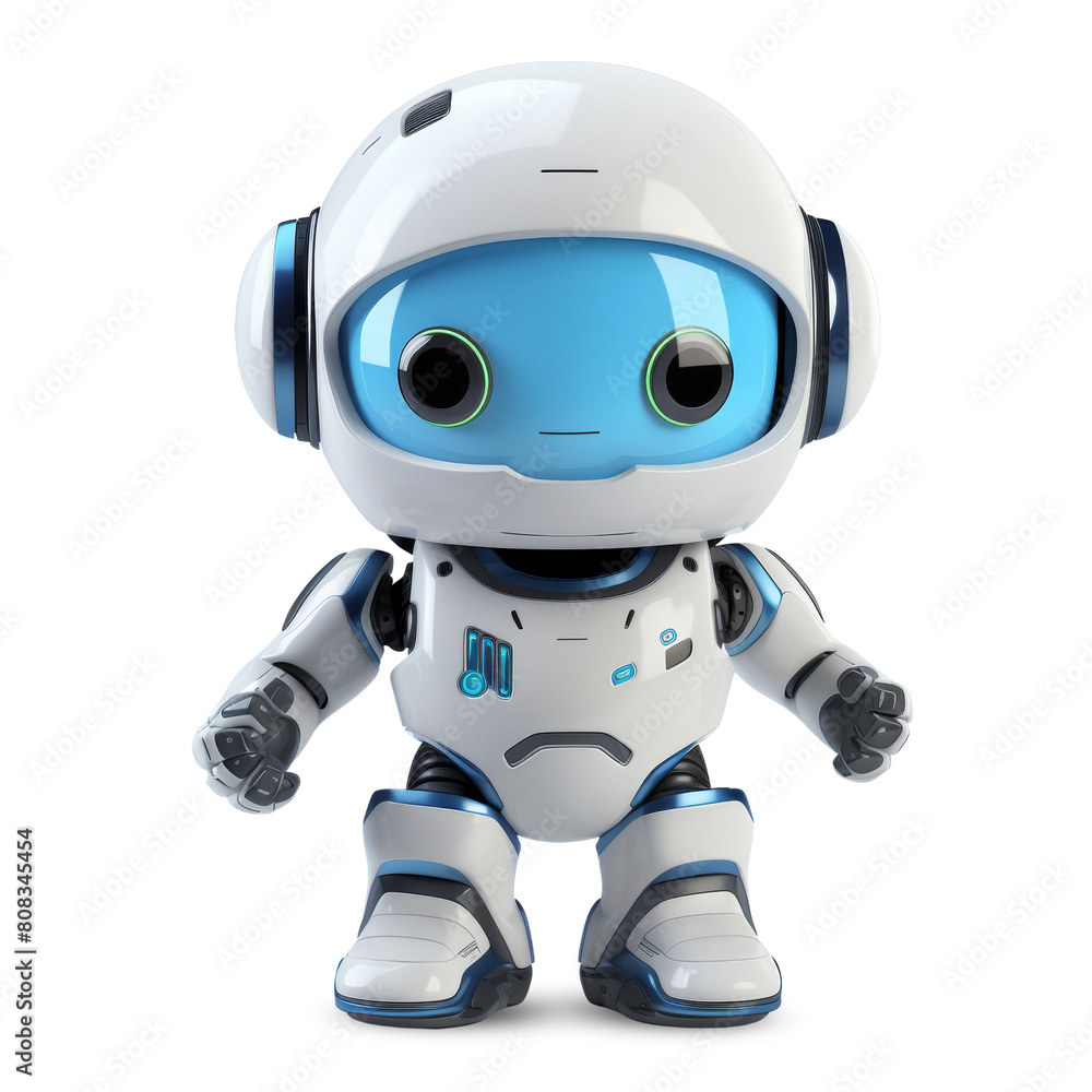 Futuristic cute robot character Futuristic cute robot character