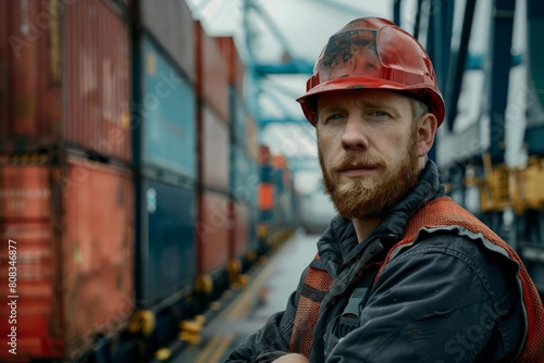 confident maritime professional at work empowered male portrait photography © furyon