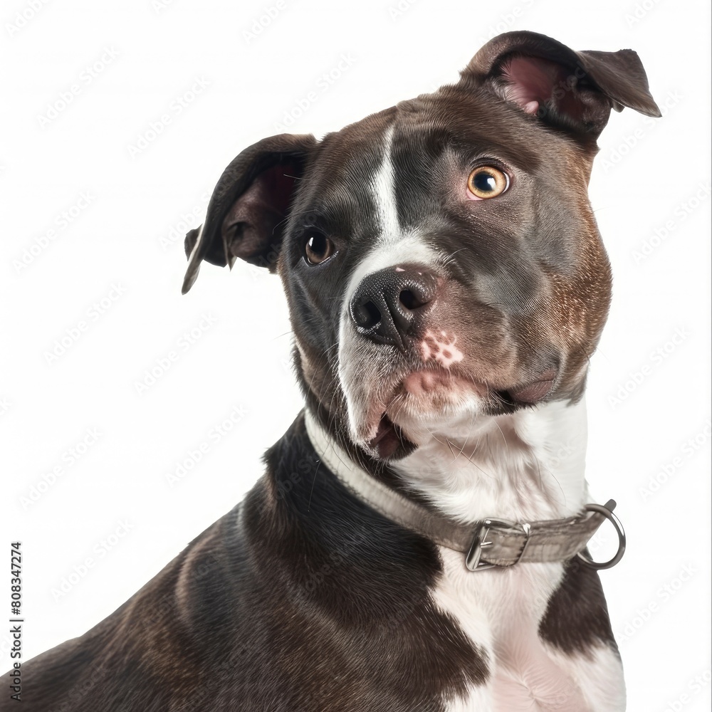 An American Staffordshire Terrier Undergoes Obedience Training, Showcasing Its Intelligence And Discipline, Illustrations Images