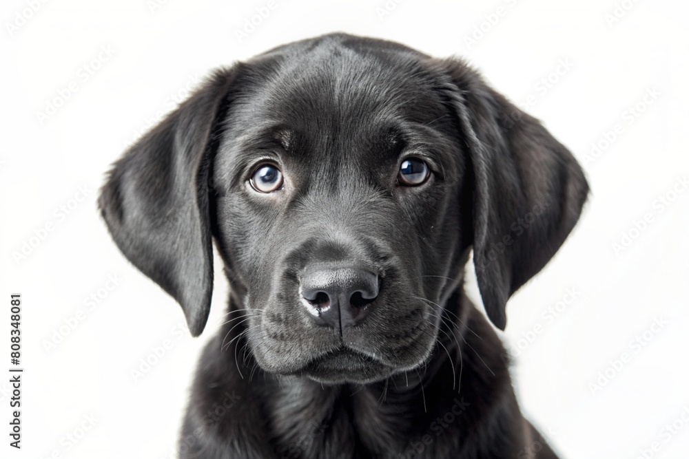 cute puppy dog isolated on white background , front view , looking at camera . cute puppy dog isolated on white background , front view , looking at camera .