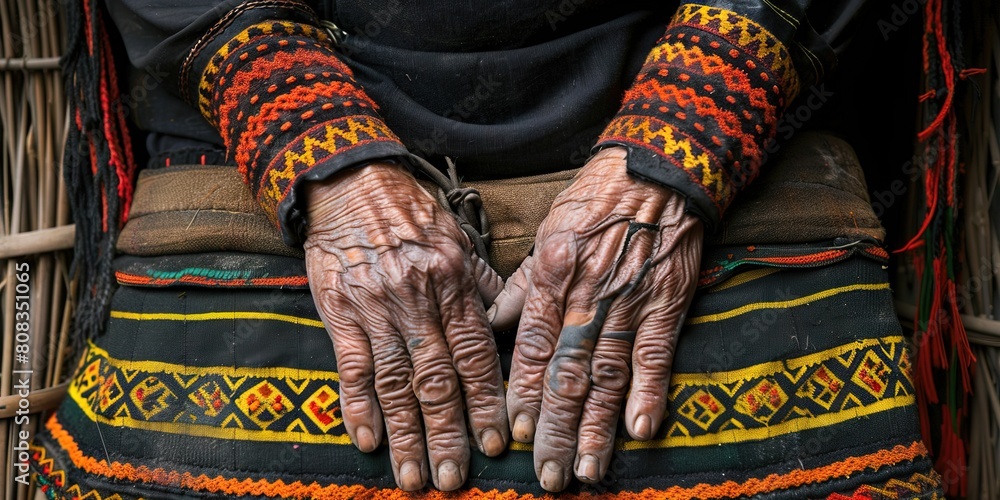 Φωτογραφία photo of elderly woman in colorful patterned clothing fashion
