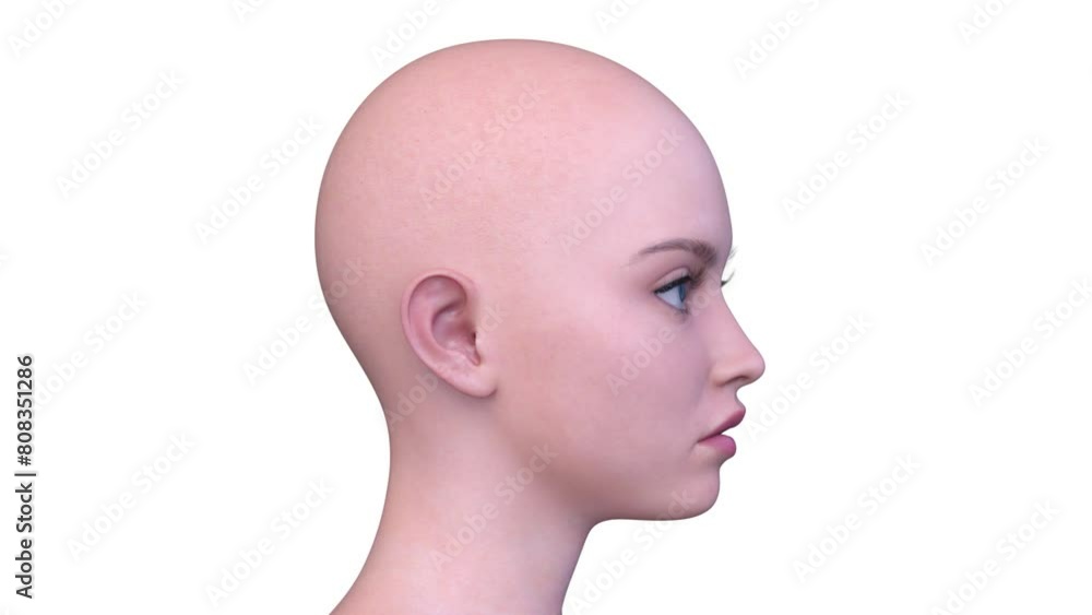 女性の顔アップ 3DCGレンダリング 女性の顔アップ 3DCGレンダリング