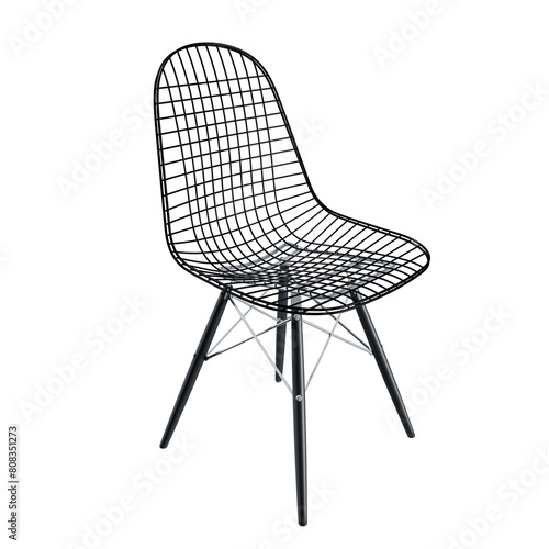 Modern chair without background 3D render