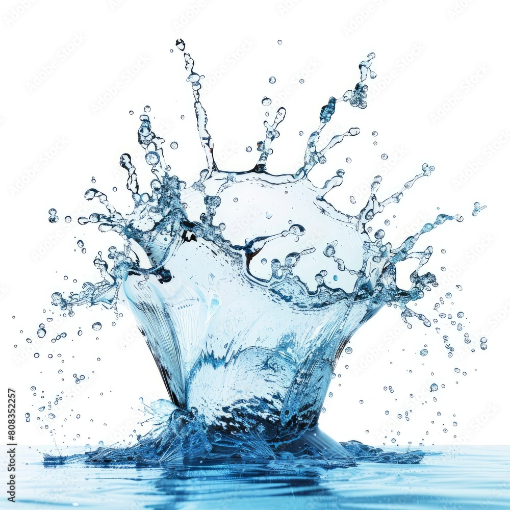 Experience The Dynamic Energy Of Water Splash, Frozen In Time Against A Pristine White Backdrop, Illustrations Images Experience The Dynamic Energy Of Water Splash, Frozen In Time Against A Pristine White Backdrop, Illustrations Images