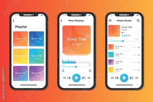 Interface for music player app