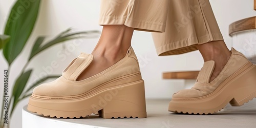 photo of woman wearing platform shoes - photo