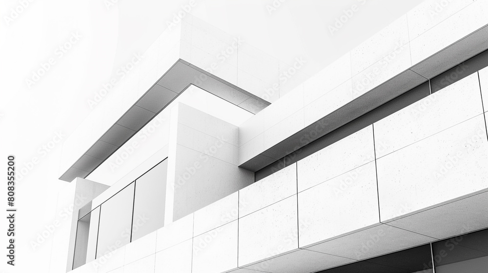 Photo of a Minimalist Symphony in White Architecture Photo of a Minimalist Symphony in White Architecture