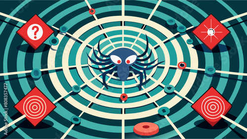 A labyrinth of false facts and distorted truths forms a delicate but deadly spider web of deception..