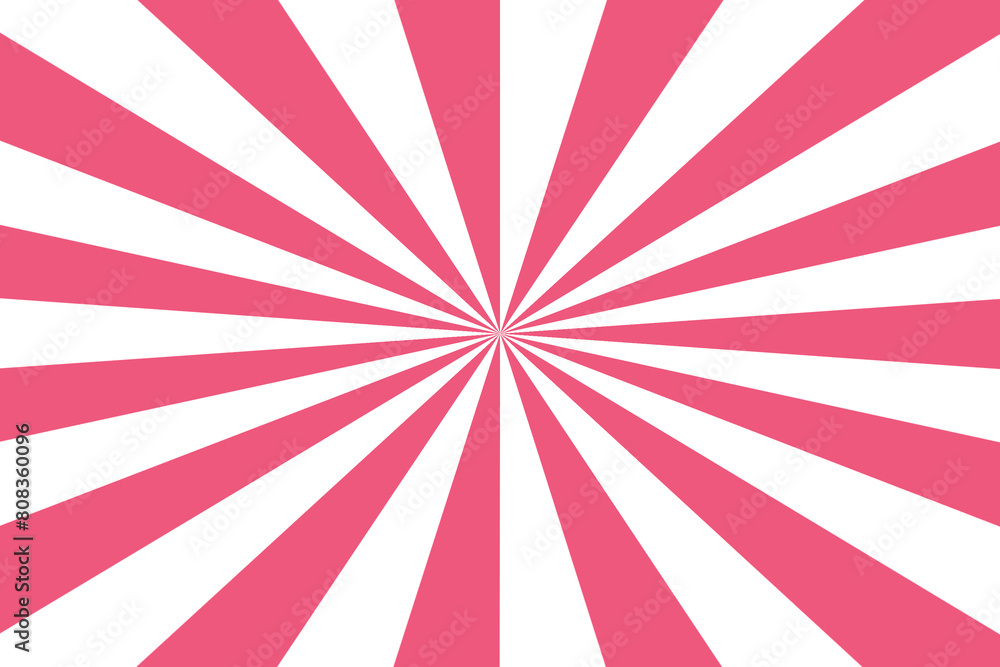 Fototapeta premium Pink Sun rays Retro vintage style background, Sunburst Pattern Background. Rays. Summer Banner illustration