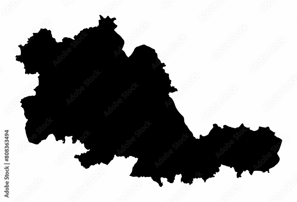 West Midlands county silhouette map