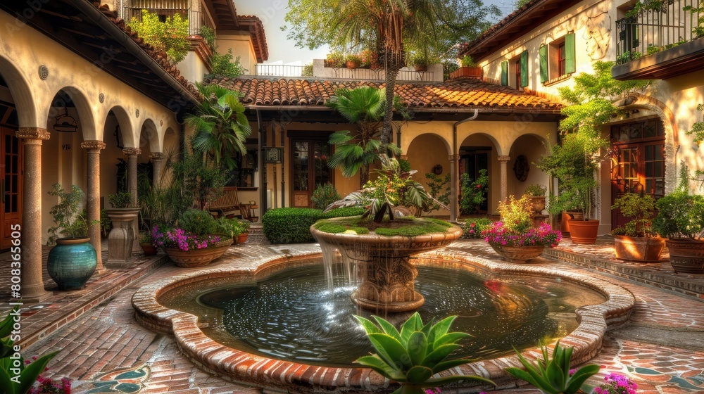 Elegant Spanish Colonial Courtyard Elegant Spanish Colonial Courtyard