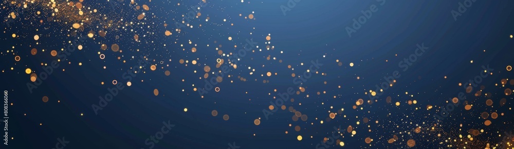 Blue background with golden decoration with copy space Generative AI Blue background with golden decoration with copy space Generative AI