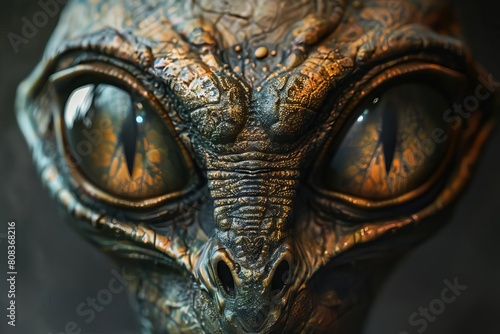 imaginative chimeric alien creature with large expressive eyes fantasy concept art photo