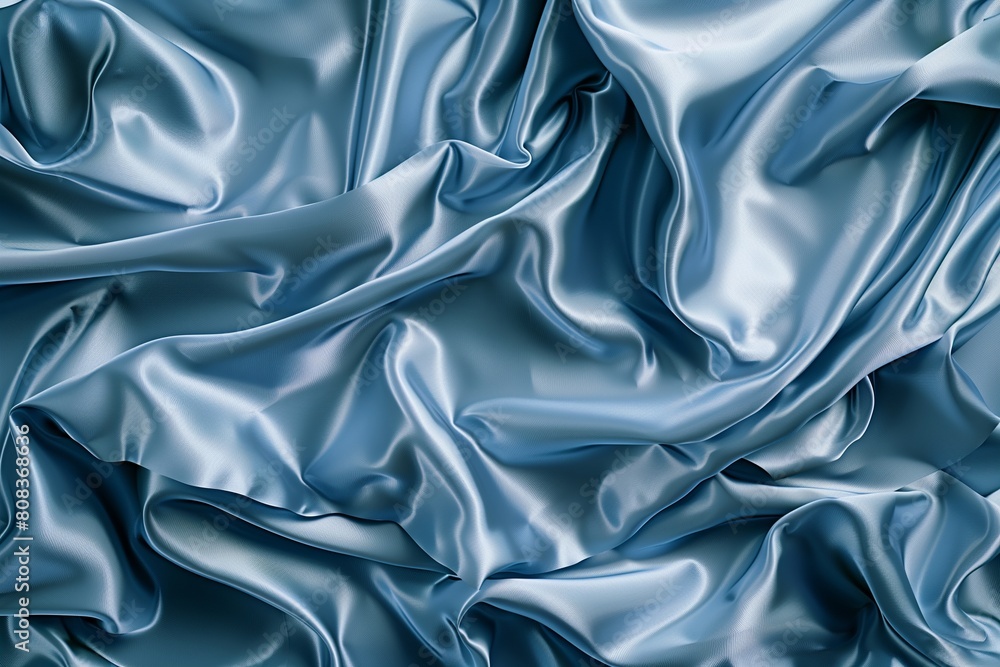 Obraz premium bstract background texture vector crumpled fabric cloth or liquid waves of folds idea design blue