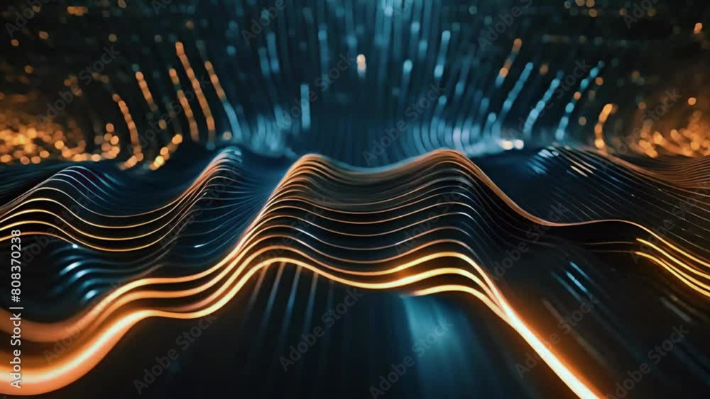 Abstract technology big data background concept. Motion of digital data ...