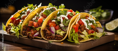 Loaded Tacos with Ground Beef and Fresh Toppings