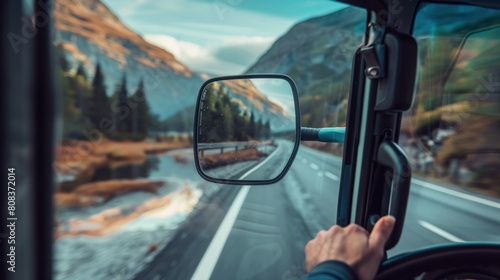 Rear view mirror bus and truck