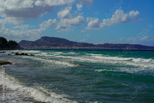 Argassi beach and resort on Zakinthos island photo