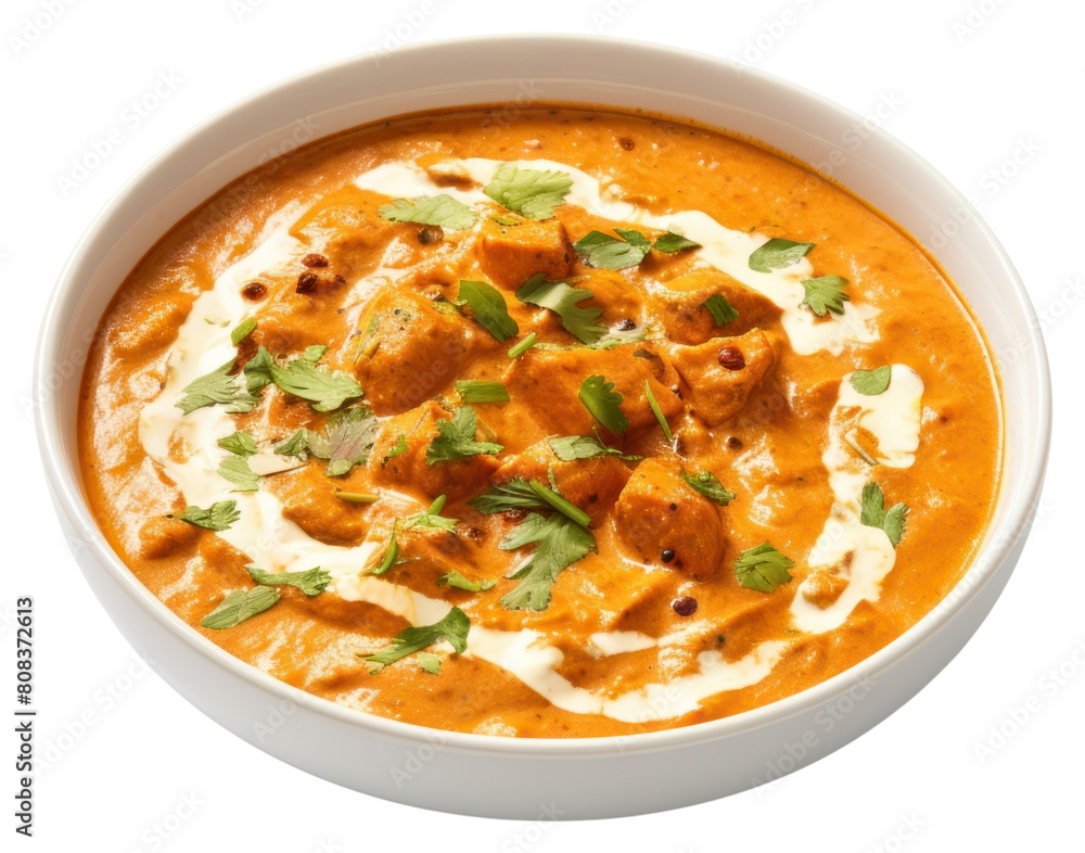 PNG  Indian butter chicken curry food meal dish.