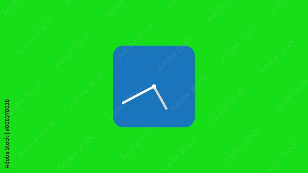 simple clock animation with greenscreen background simple clock animation with greenscreen background