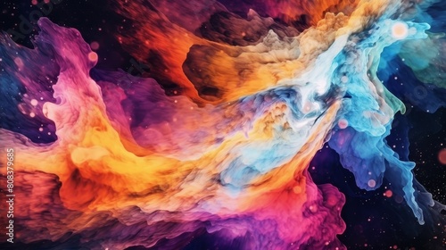 Vibrant cosmic cloud formation in space