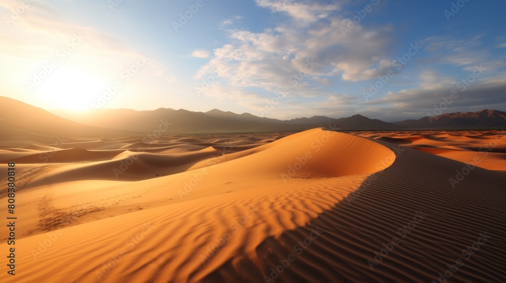 Stunning desert landscape at sunset
