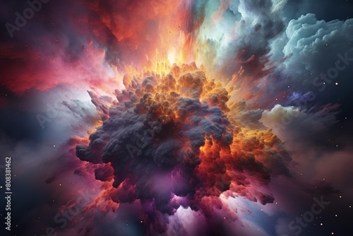 Dramatic cosmic explosion in space © Balaraw