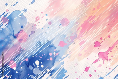 Watercolor background. spot, lines, paint splash. Beautiful, fashionable abstract spots,abstract background. For fabric, cover, packaging, material, scarf. Watercolor splash