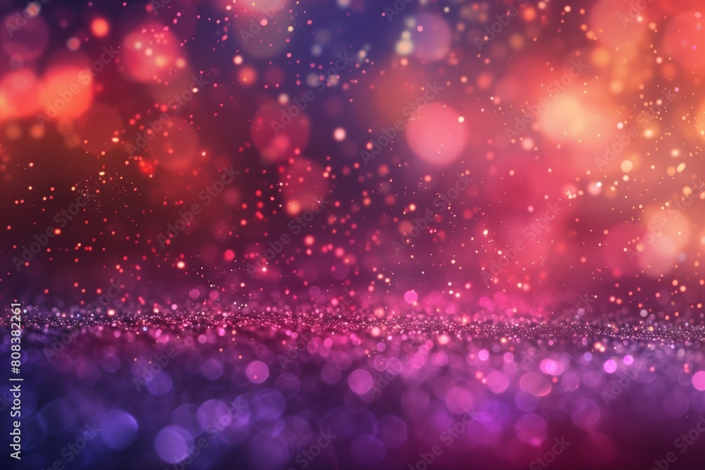 Sweet View Abstract Background Optical Red Purple Bokeh Lights Glitter Sparkle Dust Illustration