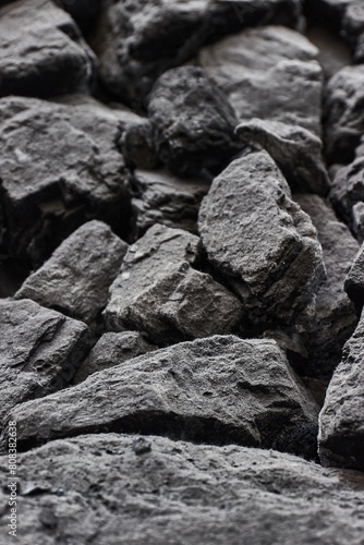 Black coal for fossil energy background