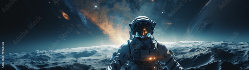Astronaut exploring the cosmos