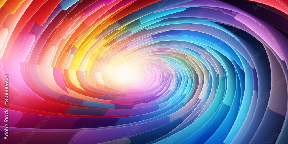 Obraz premium Vibrant abstract tunnel of color