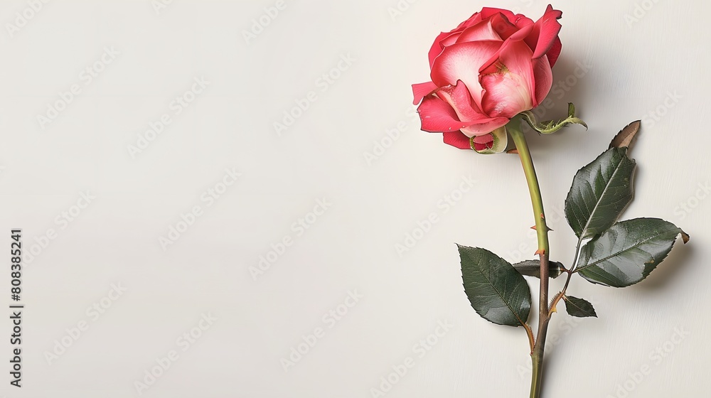 Top view of pink rose flower isolated background. empty space Wedding invitation cards. Valentine's day or mother day holiday concept Top view of pink rose flower isolated background. empty space Wedding invitation cards. Valentine's day or mother day holiday concept