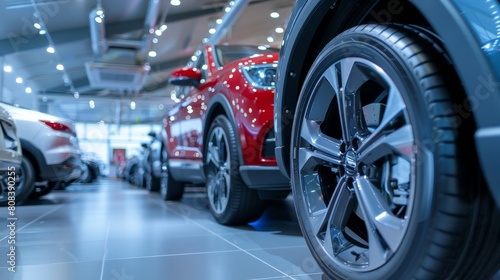 Store dealership automotive business industry car vehicle dealer sale wheel transport place showroom © Media Srock