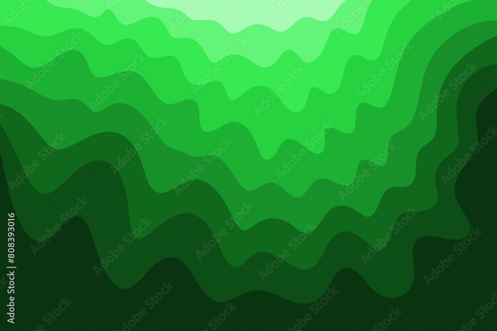 Green bend waves background with level color gradient