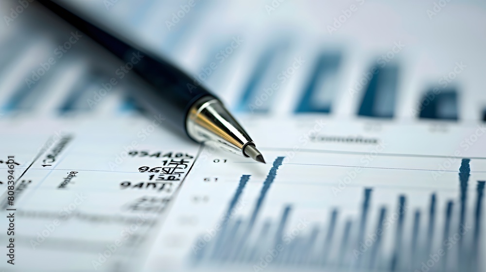 Business man with chart and coin Business man with chart and coin