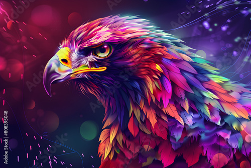 A multi-colored eagle © Sarah