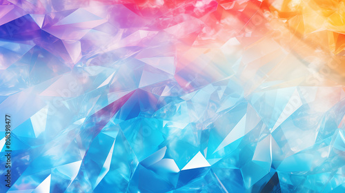 Multicolor Crystal Geometric Abstract Wallpaper