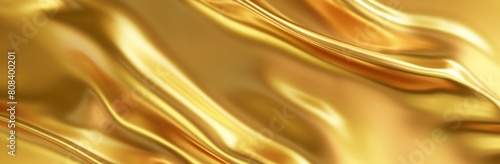 Luxurious and opulent golden liquid abstract background with seamless metallic wave patterns and a reflective surface, perfect for high-end fashion backgrounds and contemporary art