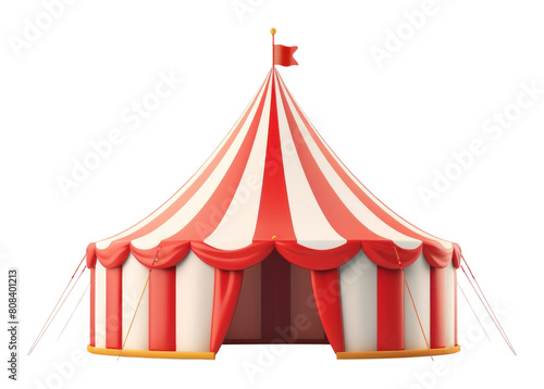 PNG Carnival circus tent white background.