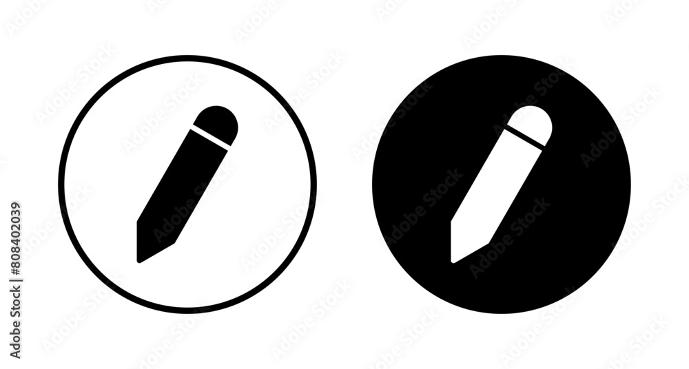 Pencil icon vector isolated on white background. Pencil vector icon