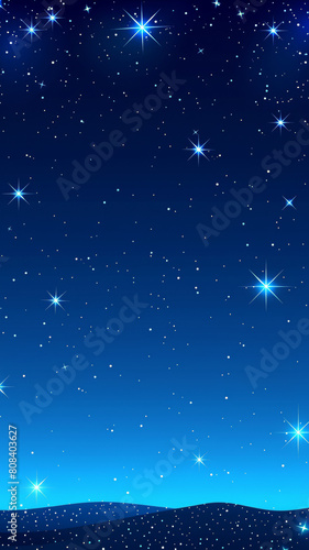 A blue sky with a lot of stars
