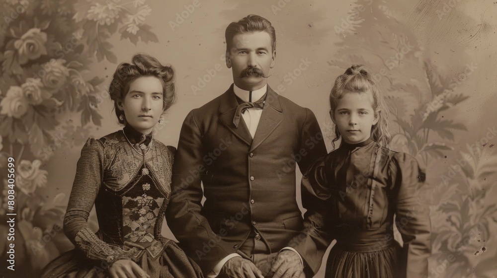 old photo of a family in good condition in high resolution and quality old photo of a family in good condition in high resolution and quality