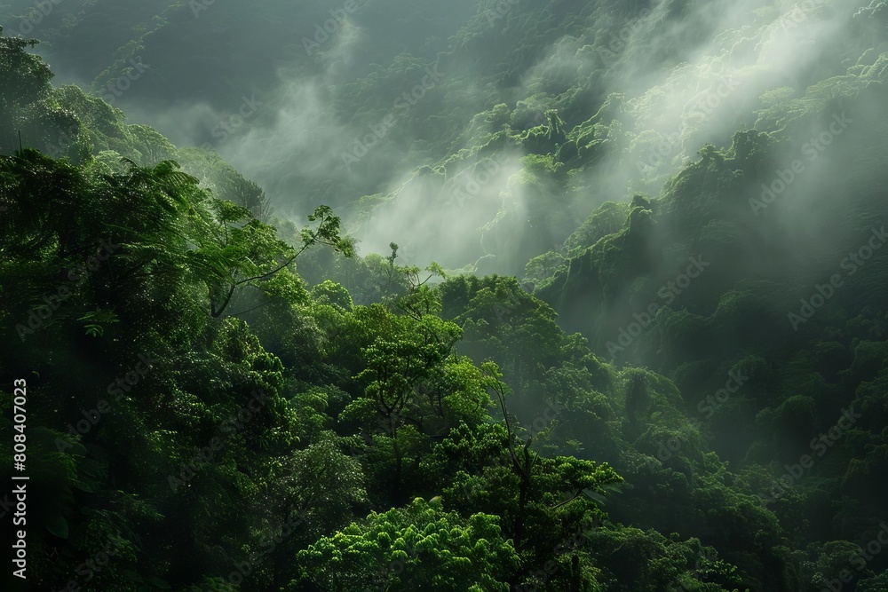 enchanting cloud forest rain forest landscape in spring with lush greenery and ethereal mist nature photography enchanting cloud forest rain forest landscape in spring with lush greenery and ethereal mist nature photography