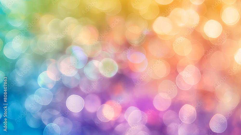 Dreamy colorful bokeh effect, ideal for festive backgrounds or celebrations
